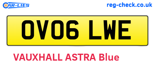 OV06LWE are the vehicle registration plates.
