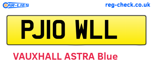 PJ10WLL are the vehicle registration plates.