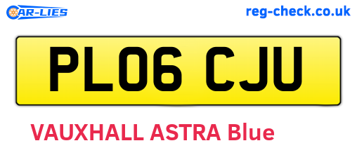 PL06CJU are the vehicle registration plates.