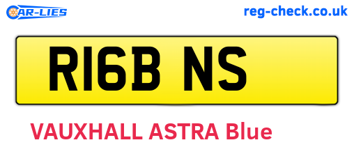 R16BNS are the vehicle registration plates.