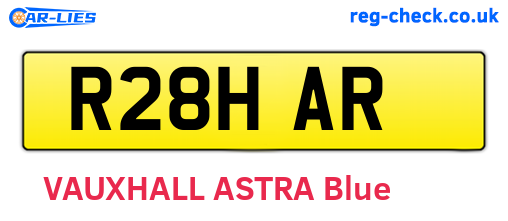 R28HAR are the vehicle registration plates.