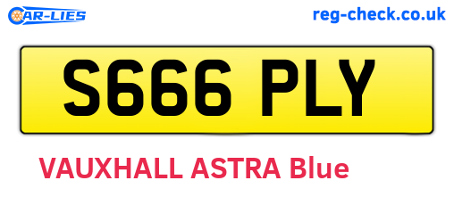 S666PLY are the vehicle registration plates.