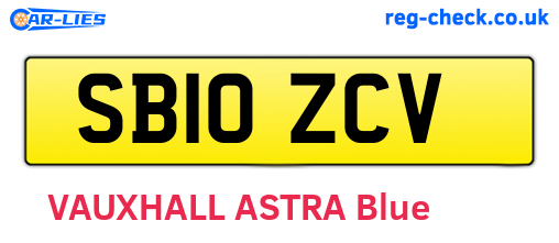 SB10ZCV are the vehicle registration plates.