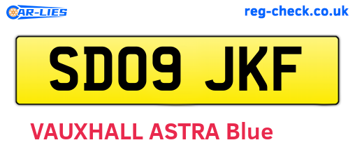 SD09JKF are the vehicle registration plates.