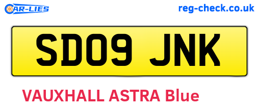 SD09JNK are the vehicle registration plates.
