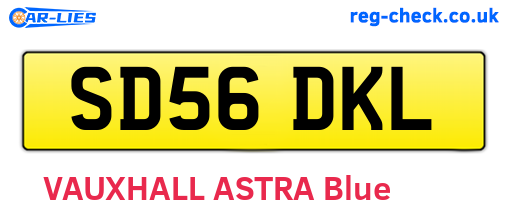 SD56DKL are the vehicle registration plates.