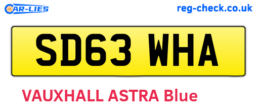 SD63WHA are the vehicle registration plates.