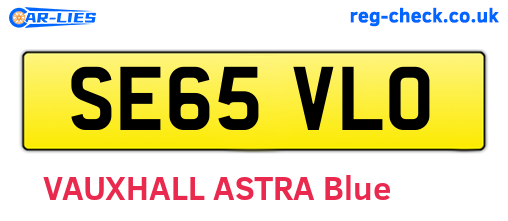 SE65VLO are the vehicle registration plates.