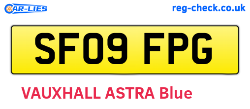 SF09FPG are the vehicle registration plates.