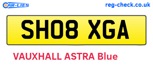 SH08XGA are the vehicle registration plates.