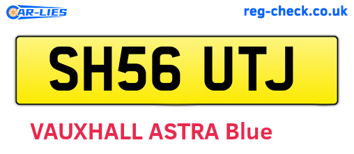 SH56UTJ are the vehicle registration plates.