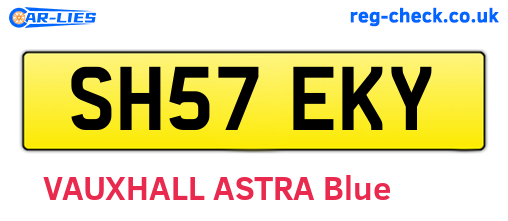 SH57EKY are the vehicle registration plates.