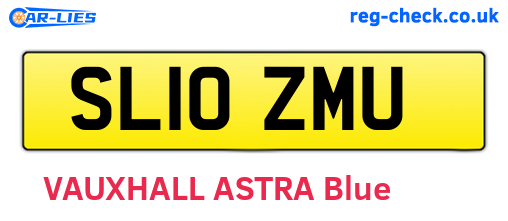 SL10ZMU are the vehicle registration plates.