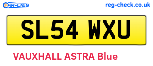 SL54WXU are the vehicle registration plates.