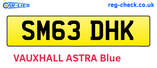 SM63DHK are the vehicle registration plates.