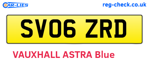 SV06ZRD are the vehicle registration plates.