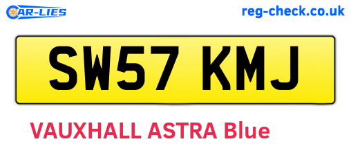 SW57KMJ are the vehicle registration plates.