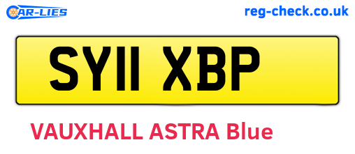 SY11XBP are the vehicle registration plates.