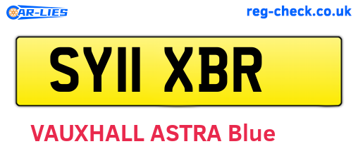 SY11XBR are the vehicle registration plates.