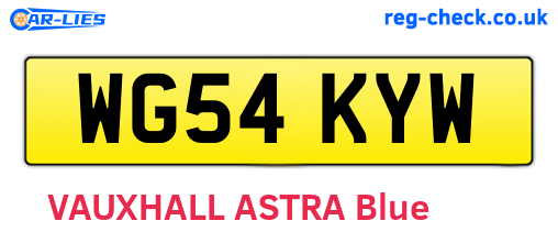 WG54KYW are the vehicle registration plates.