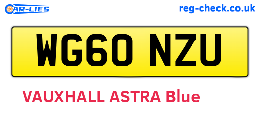 WG60NZU are the vehicle registration plates.