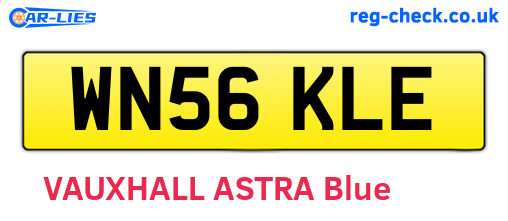 WN56KLE are the vehicle registration plates.