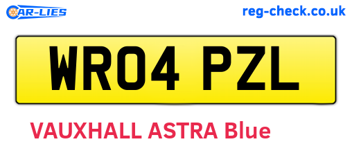 WR04PZL are the vehicle registration plates.