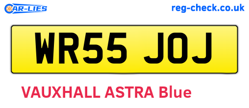 WR55JOJ are the vehicle registration plates.