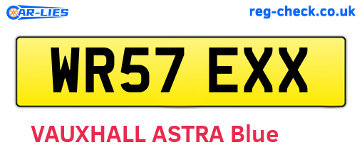 WR57EXX are the vehicle registration plates.