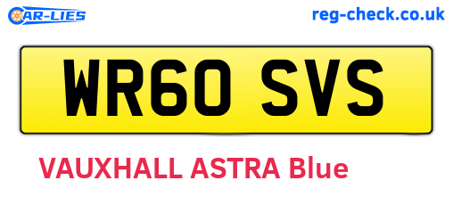 WR60SVS are the vehicle registration plates.