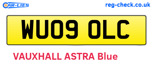 WU09OLC are the vehicle registration plates.
