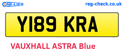 Y189KRA are the vehicle registration plates.