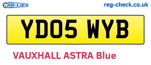 YD05WYB are the vehicle registration plates.