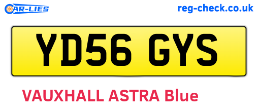 YD56GYS are the vehicle registration plates.