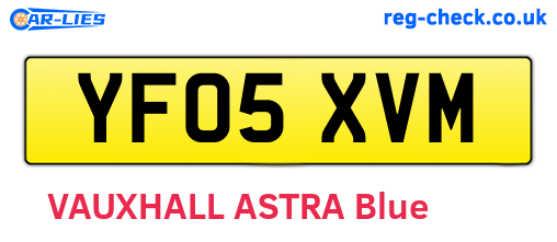 YF05XVM are the vehicle registration plates.