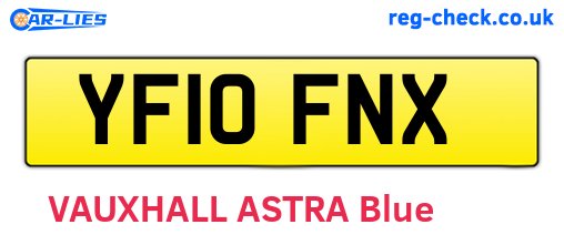 YF10FNX are the vehicle registration plates.