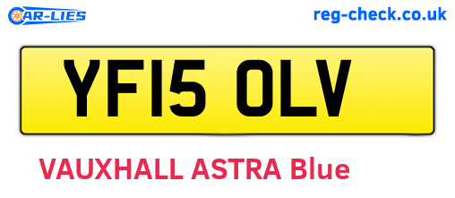 YF15OLV are the vehicle registration plates.
