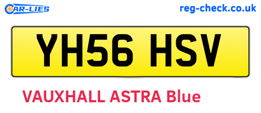 YH56HSV are the vehicle registration plates.