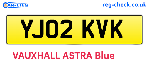 YJ02KVK are the vehicle registration plates.