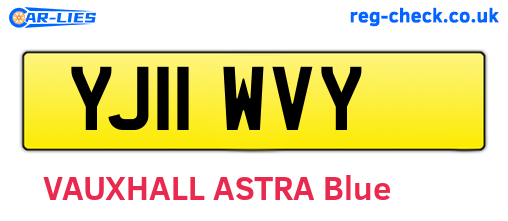 YJ11WVY are the vehicle registration plates.