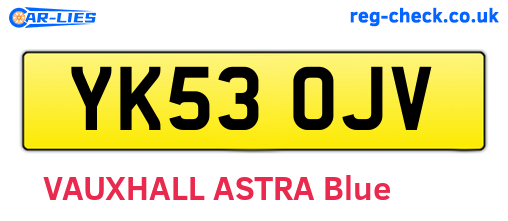 YK53OJV are the vehicle registration plates.