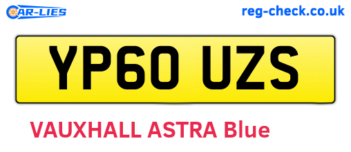 YP60UZS are the vehicle registration plates.