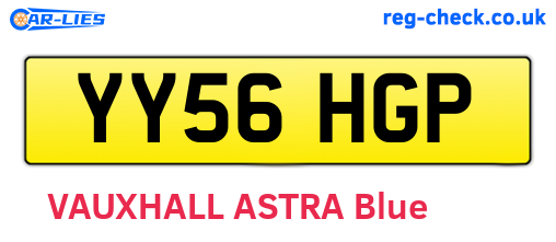 YY56HGP are the vehicle registration plates.