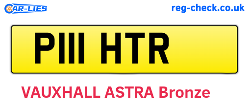 P111HTR are the vehicle registration plates.