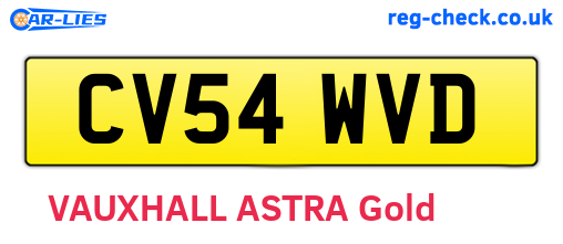 CV54WVD are the vehicle registration plates.