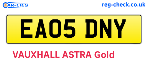 EA05DNY are the vehicle registration plates.