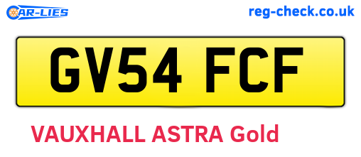 GV54FCF are the vehicle registration plates.