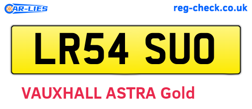 LR54SUO are the vehicle registration plates.