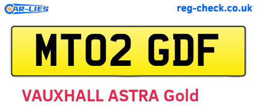 MT02GDF are the vehicle registration plates.