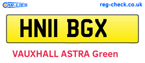 HN11BGX are the vehicle registration plates.